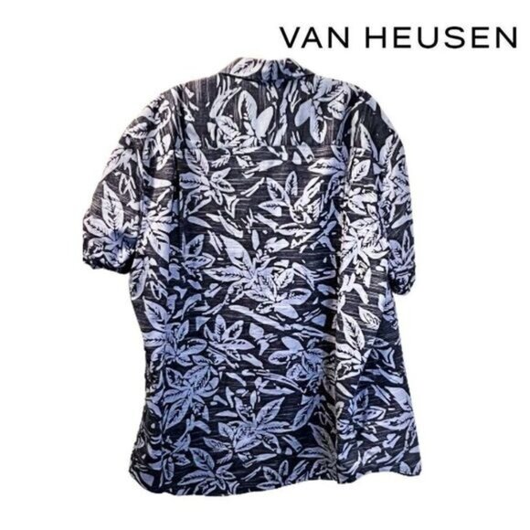 Van Heusen Mens 100% Cotton Classic Fit‎ Short Sleeve Button-Down Shirt - Picture 2 of 7